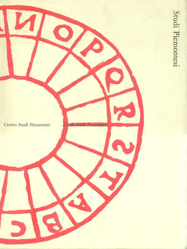 Studi Piemontesi Marzo 1974 Vol. III fasc. I