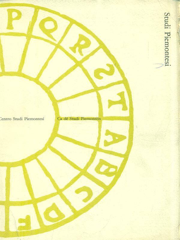 Studi Piemontesi Marzo 1978 Vol. VII fasc. 1