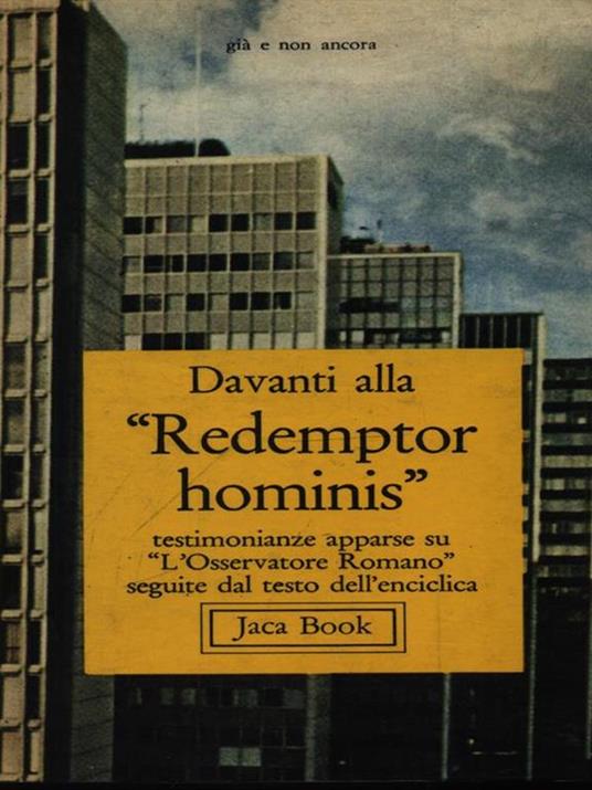 Davanti alla Redemptor hominis - copertina