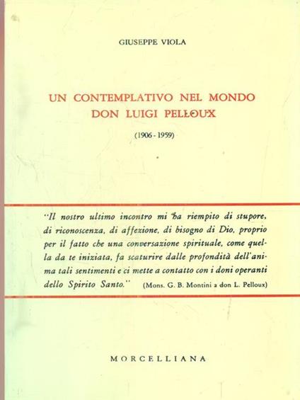 Un contemplativo nel mondo Don Luigi Pelloux - Giuseppe Viola - copertina