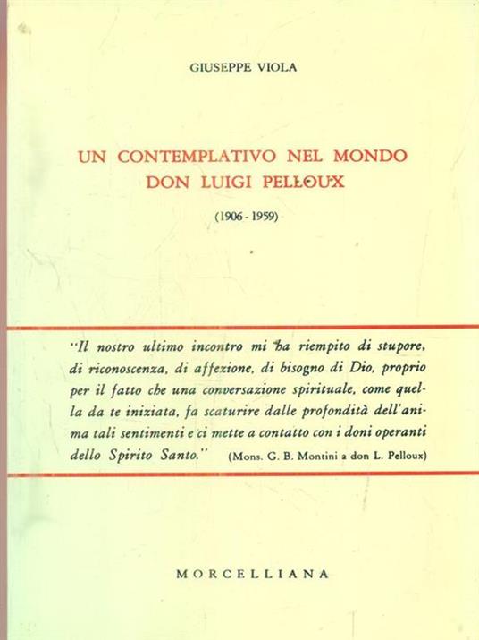 Un contemplativo nel mondo Don Luigi Pelloux - Giuseppe Viola - copertina
