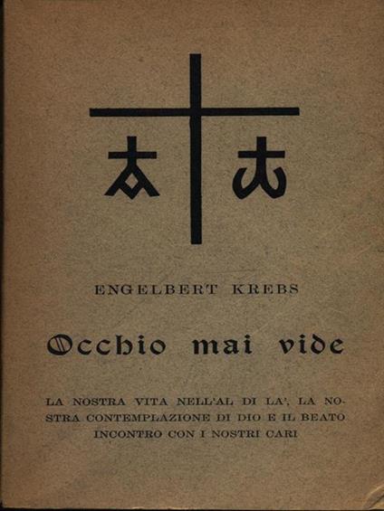 Occhio mai vide - Engelbert Krebs - copertina