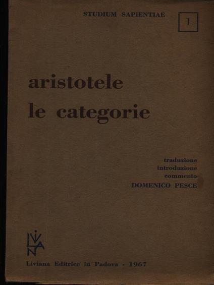 Le categorie - Aristotele - copertina