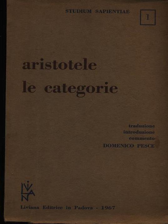 Le categorie - Aristotele - copertina