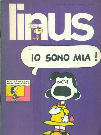 Linus. Anno X n. 1 (106) Gennaio 1974 - copertina