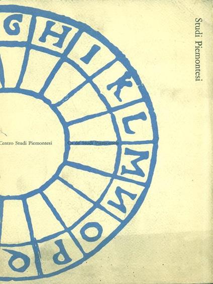 Studi Piemontesi Novembre 1980 Vol. IX fasc. 2 - copertina