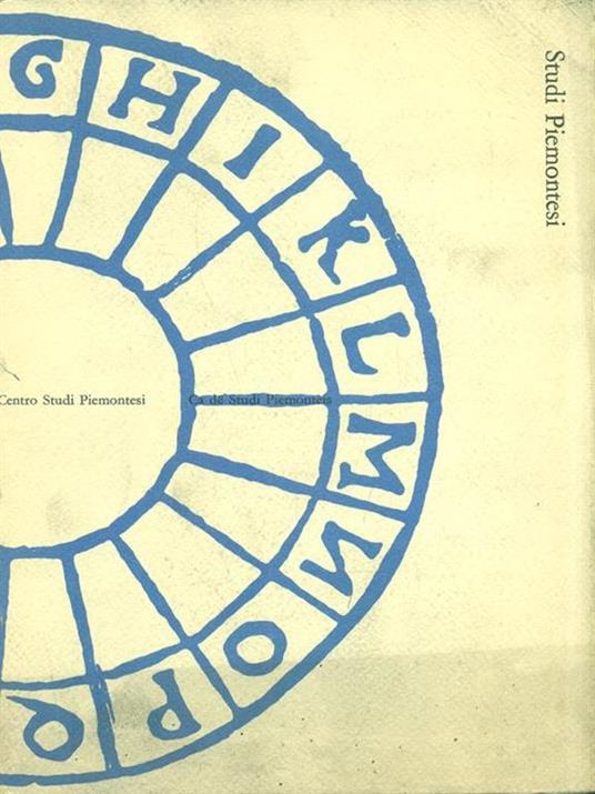 Studi Piemontesi Novembre 1980 Vol. IX fasc. 2 - copertina