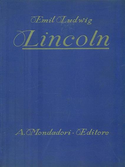 Lincoln - Emil Ludwig - copertina