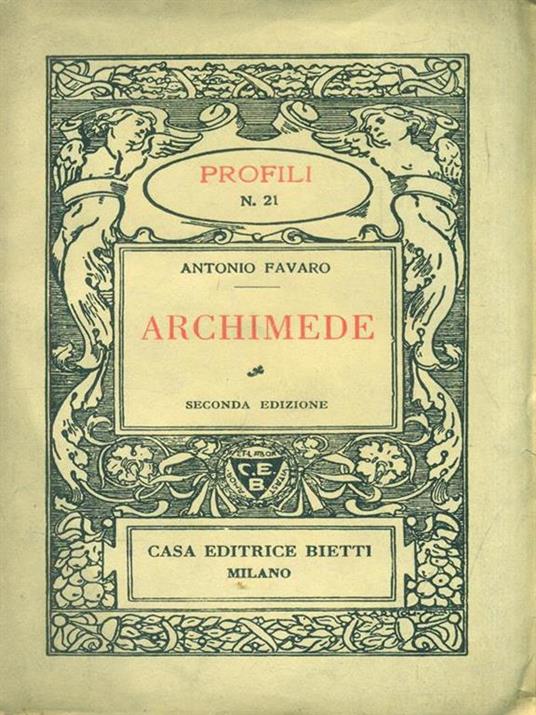   Archimede - Antonio Favaro - copertina