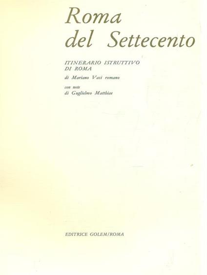 Roma nel Settecento - copertina