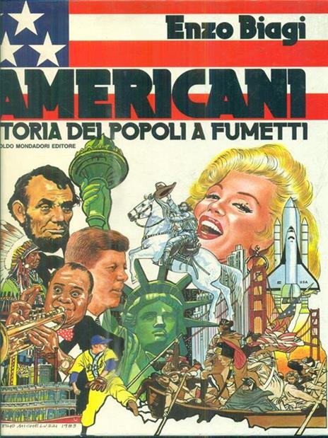 Americani. Storia dei popoli a fumetti - Enzo Biagi - copertina