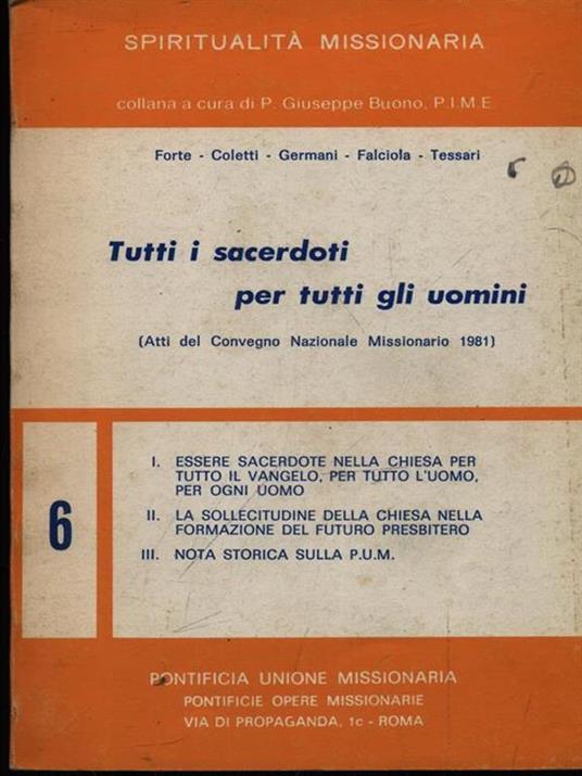 Tutti i sacerdoti per tutti gli uomini - copertina
