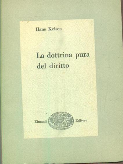 La dottrina pura del diritto - Hans Kelsen - copertina
