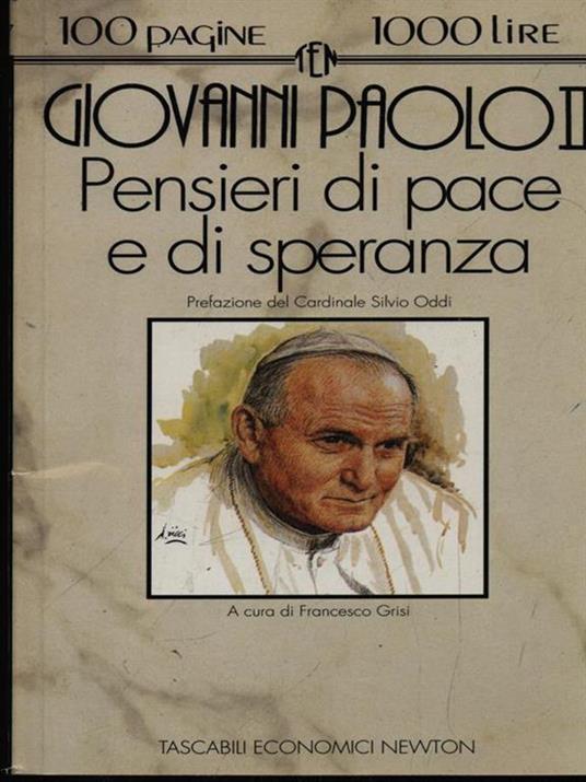 Pensieri di pace e di speranza - Giovanni Paolo II - copertina