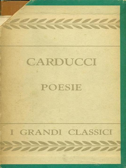   Poesie - Giosuè Carducci - copertina