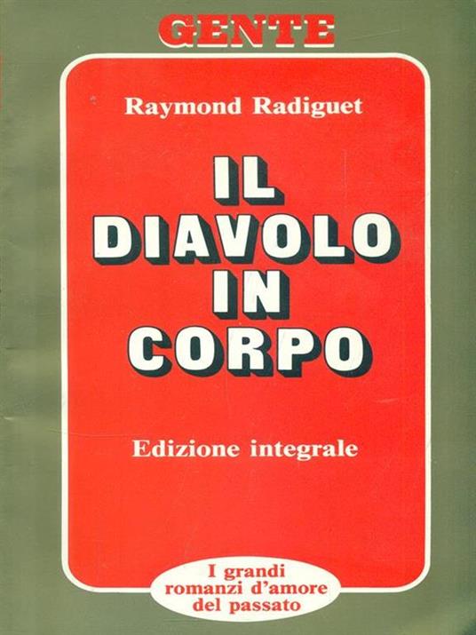 Il diavolo in corpo - Raymond Radiguet - copertina