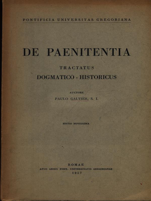 De paenitentia di: Gaultier, Paulo