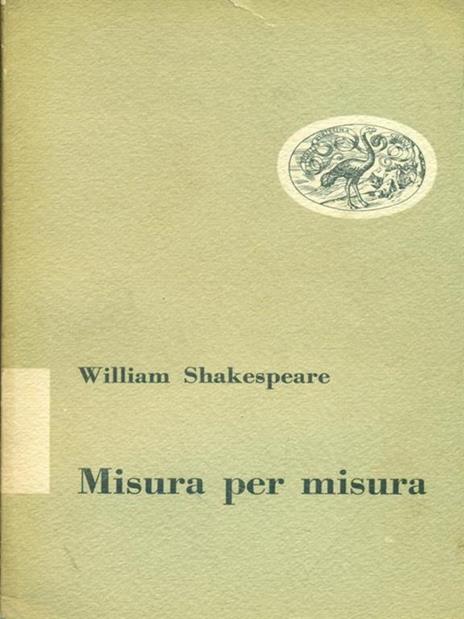   Misura per misura - William Shakespeare - copertina