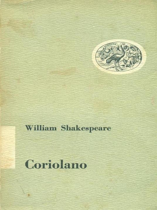   Coriolano - William Shakespeare - copertina