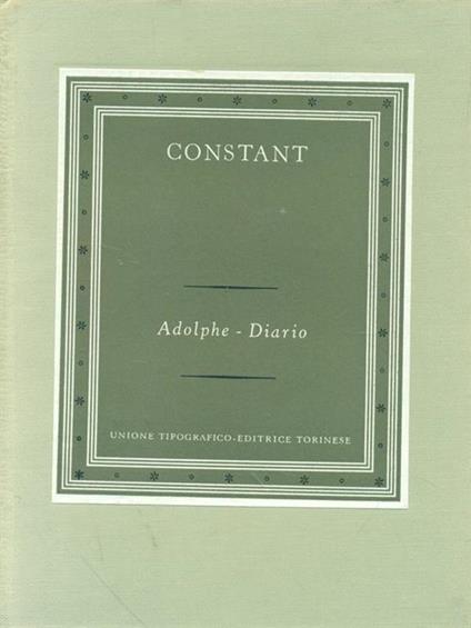 Adoplhe Diario - Benjamin Constant - copertina