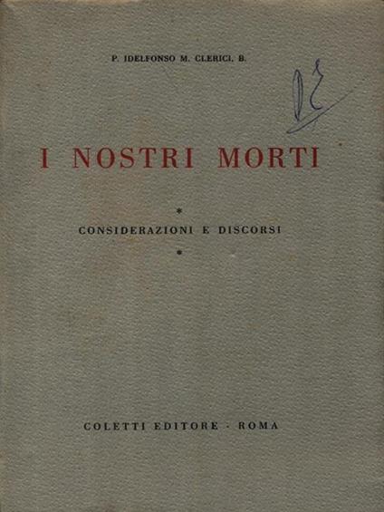 I nostri morti - copertina