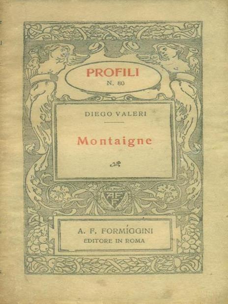   Montaigne - Diego Valeri - copertina