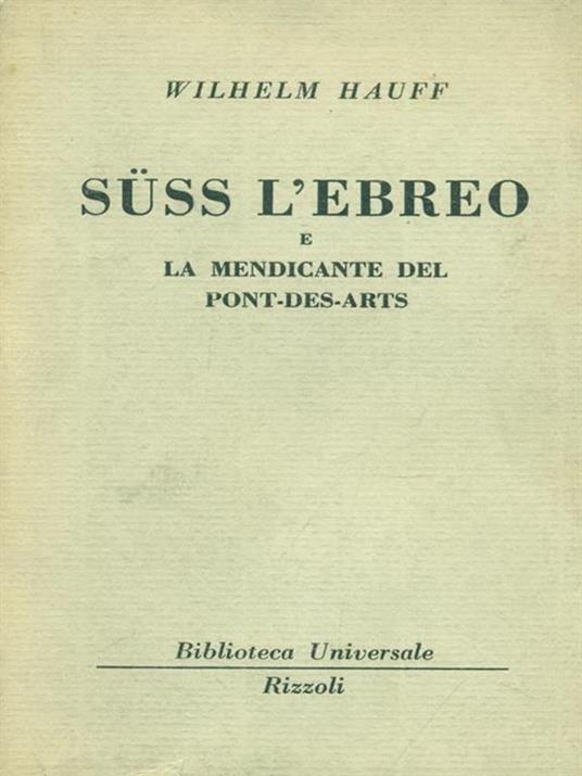 Suss l'ebreo - Wilhelm Hauff - copertina