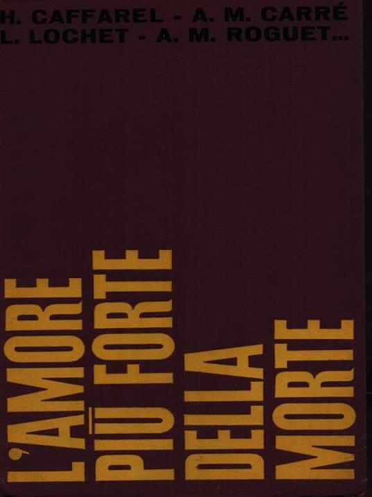 L' amore più forte della morte - copertina