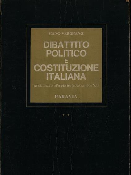 Dibattito pubblico e costituzione italiana - Igino Vergnano - copertina