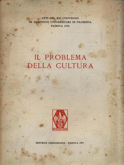 Il problema della cultura - copertina