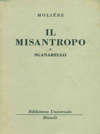 Il  misantropo e Sganarello - Moliere - copertina