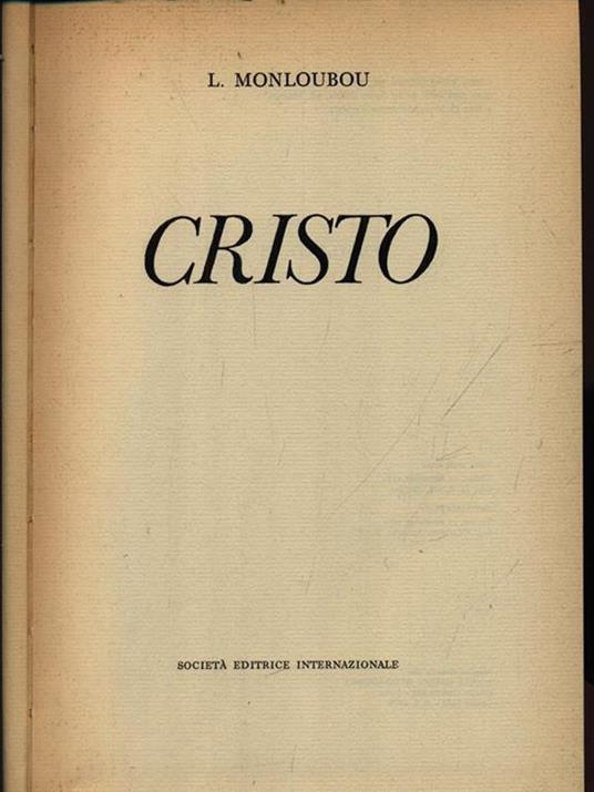 Cristo - Louis Monloubou - copertina