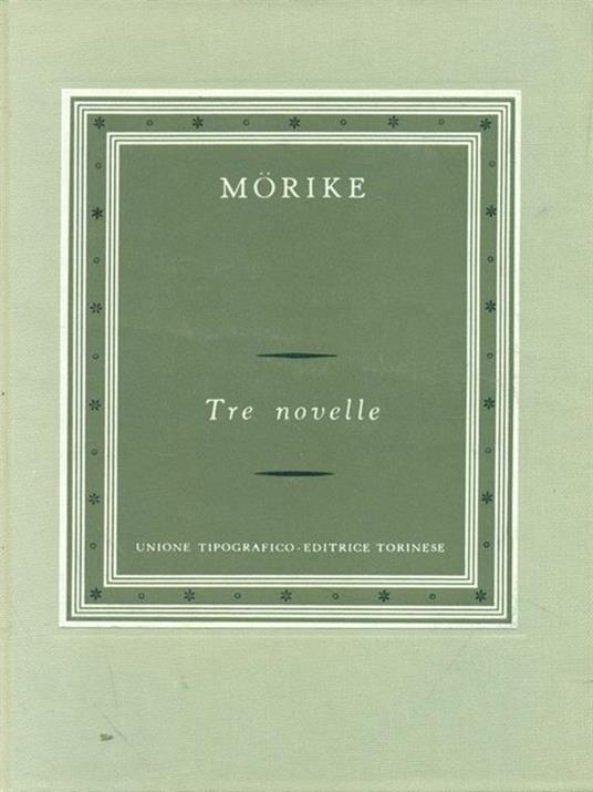 Tre novelle - Eduard Mörike - copertina