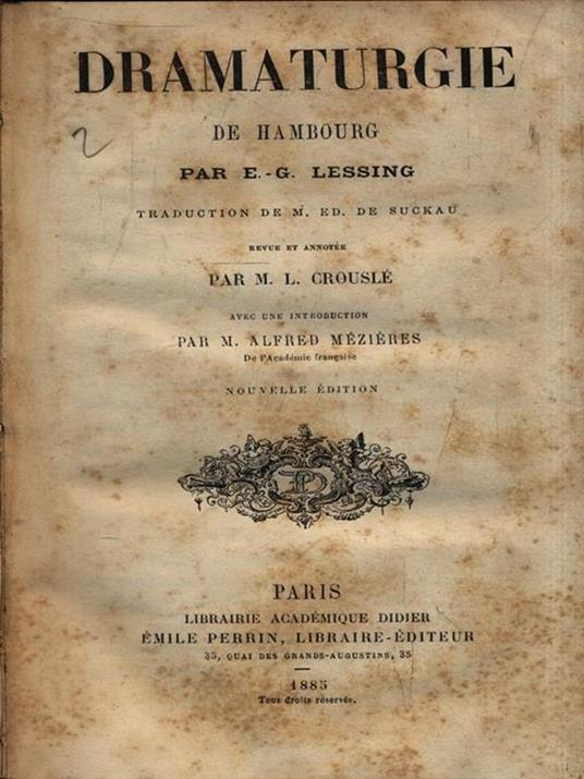   Dramaturgie de Hambourg - Erich Lessing - copertina