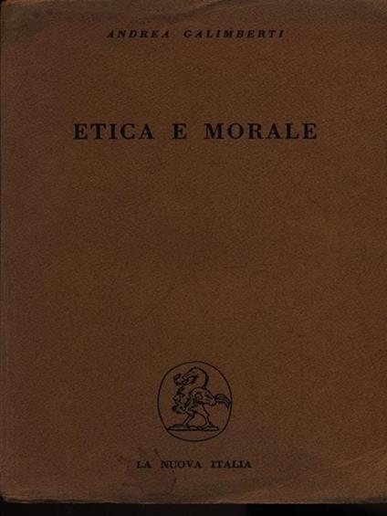 Etica e morale - Andrea Galimberti - copertina