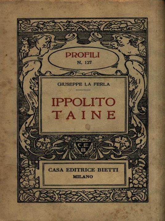   Ippolito Taine - Giuseppe La Ferla - copertina