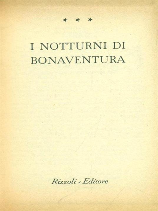 I  notturni di Bonaventura - copertina