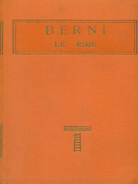 Le  rime - Francesco Berni - copertina