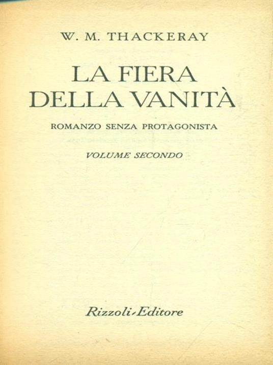 La  fiaba della vanità II - William M. Thackeray - copertina