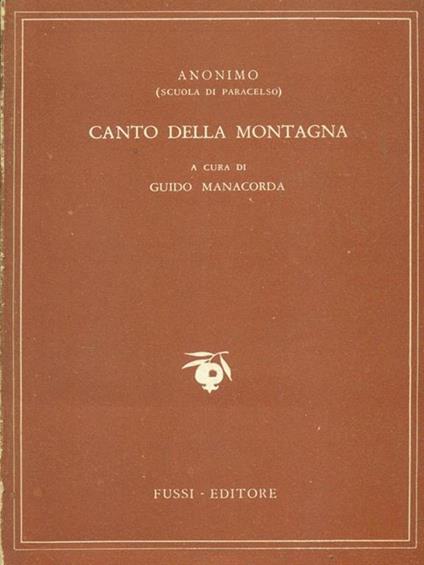 Canto della montagna - copertina