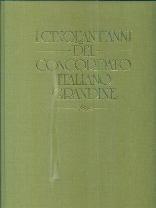 I cinquant'anni del concordato italiano grandine - copertina