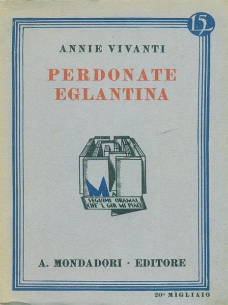 Perdonate Eglantina - Annie Vivanti - copertina