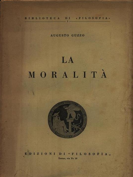 La moralità - Augusto Guzzo - copertina