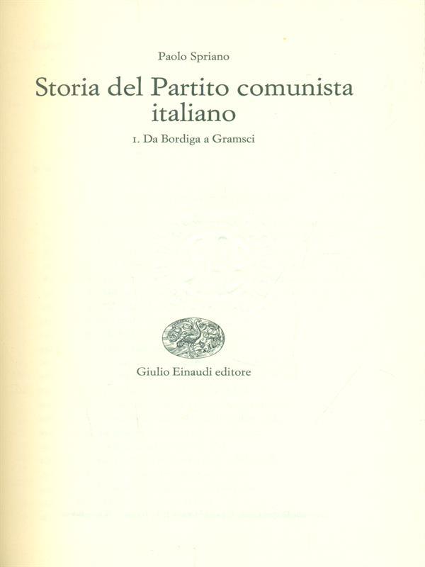 Storia del partito comunista italiano I