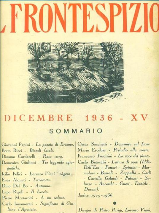 Il frontespizio. Annata completa 1936 - copertina