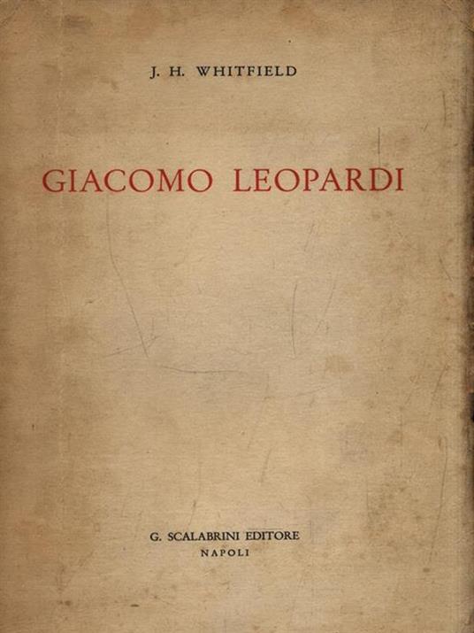 Giacomo Leopardi - copertina