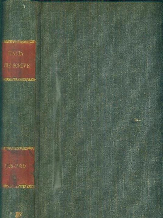L' Italia che scrive 1928-1930 - copertina