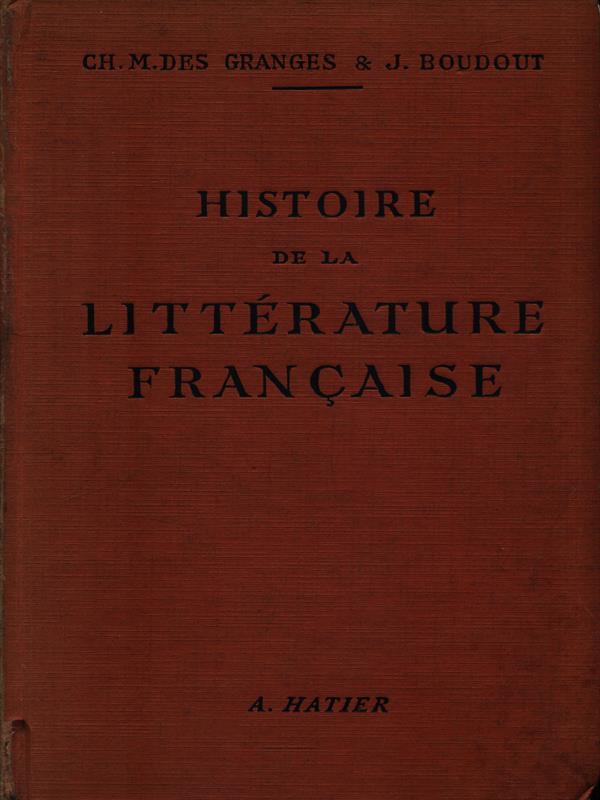 Histoire de la littérature francais