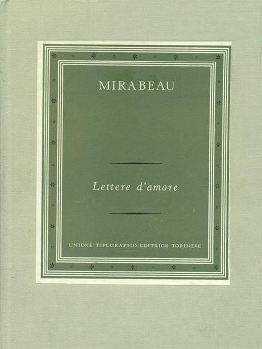 Lettere d'amore - Honoré G. comte de Mirabeau - copertina