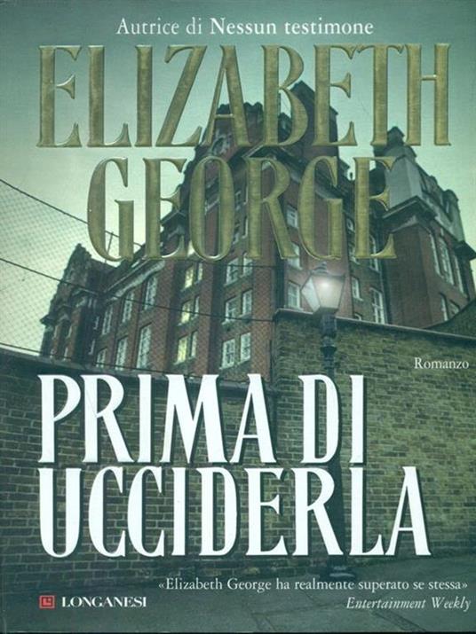 Prima di ucciderla - Elizabeth George - copertina
